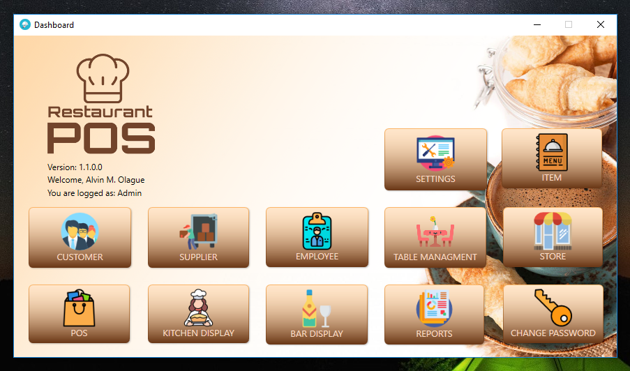 RestaurantPOS WPF Application With Free  extension